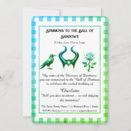 Shadow Ball Dark Fantasy Birthday Design Script Kaart