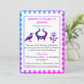 Shadow Ball Dark Fantasy Birthday Design Script Kaart (Staand voorkant)