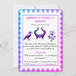 Shadow Ball Dark Fantasy Birthday Design Script Kaart