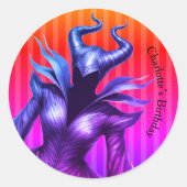 Shadow Ball Dark Fantasy Party | green Paper Cup Ronde Sticker (Voorkant)