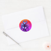 Shadow Ball Dark Fantasy Party | green Paper Cup Ronde Sticker (Envelop)