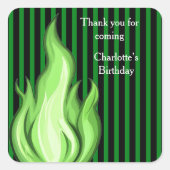 Shadow Ball Dark Fantasy Party | green Paper Cup Vierkante Sticker (Voorkant)