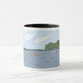 Shadow Bay Panorama Mok [zwart "ringer"] 11oz (Midden)