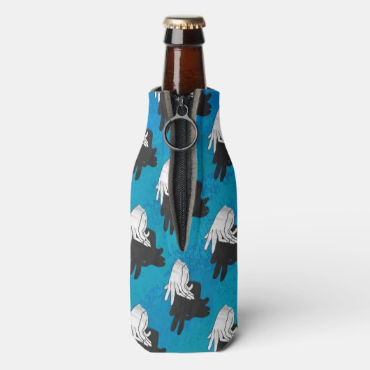 Shadow Billy Goat op Blue Flesjeskoeler (Fles Achterkant)