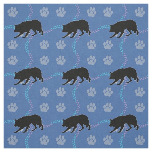 Shadow Border Collie Stof (Swatch)
