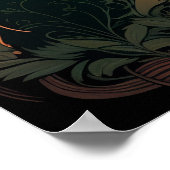 Shadow Bunn - Art Nouveau Black Rabbit/Bunny Poster (Hoek)