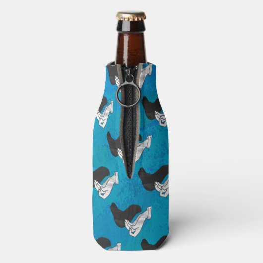 Shadow Camel op Blue Flesjeskoeler (Fles Achterkant)