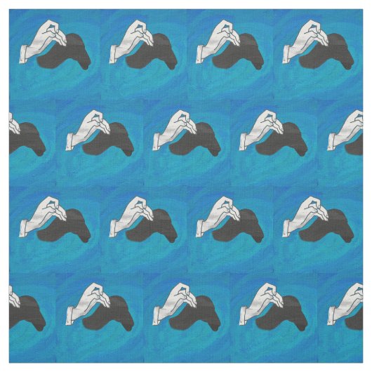 Shadow Camel op Blue Stof (Swatch)