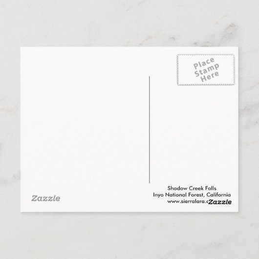 Shadow Creek Herfsten Briefkaart (Achterkant)