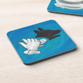 Shadow Dog op Blue Bier Onderzetter (Linkerzijde)