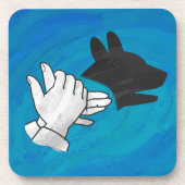 Shadow Dog op Blue Bier Onderzetter (Voorkant)