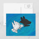 Shadow Dog op Blue Briefkaart (Voorkant / Achterkant)