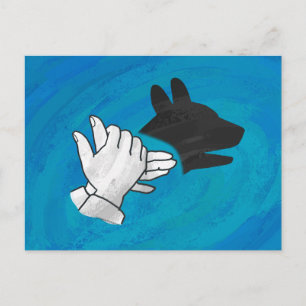 Shadow Dog op Blue Briefkaart