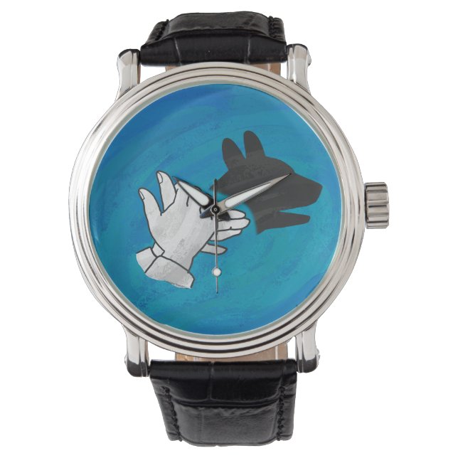 Shadow Dog op Blue Horloge (Voorkant)