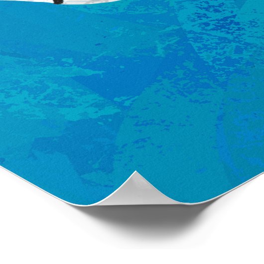 Shadow Dog op Blue Poster (Hoek)