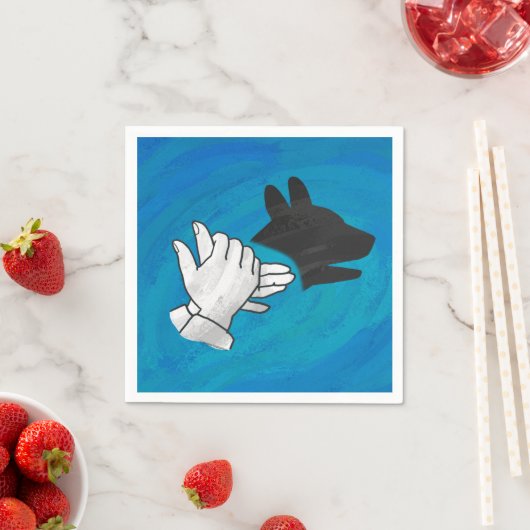 Shadow Dog op Blue Servetten (Insitu)