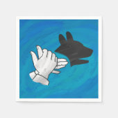 Shadow Dog op Blue Servetten (Voorkant)