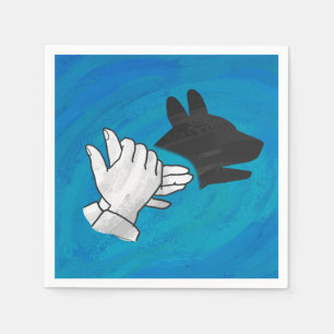 Shadow Dog op Blue Servetten