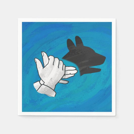 Shadow Dog op Blue Servetten (Voorkant)