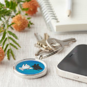 Shadow Dog op Blue Sleutelhanger (Zijkant)