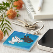 Shadow Dog op Blue Sleutelhanger (Voorkant Rechts)