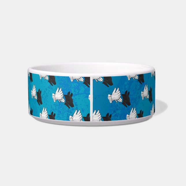 Shadow Dog op Blue Voerbakje (Achterkant)