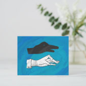 Shadow Duck op Blue Briefkaart (Staand voorkant)