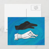 Shadow Duck op Blue Briefkaart (Voorkant / Achterkant)