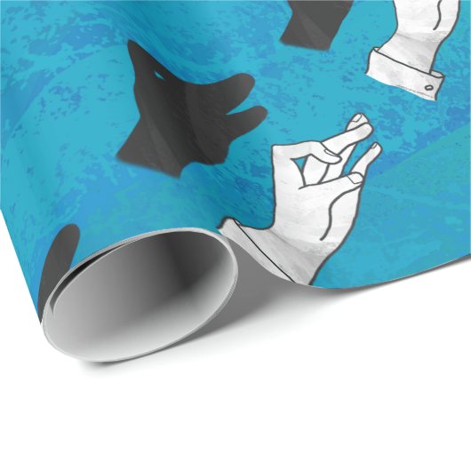 Shadow Duck op Blue Cadeaupapier (Rol Hoek)