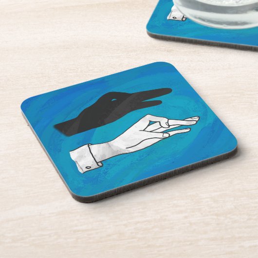 Shadow Duck op Blue Onderzetter (Linkerzijde)