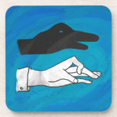 Shadow Duck op Blue Onderzetter (Voorkant)