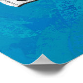 Shadow Duck op Blue Poster (Hoek)