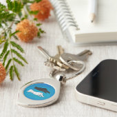 Shadow Duck op Blue Sleutelhanger (Zijkant)