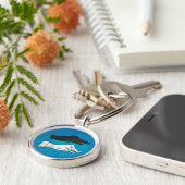 Shadow Duck op Blue Sleutelhanger (Zijkant)