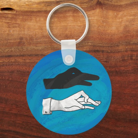 Shadow Duck op Blue Sleutelhanger (Voorkant)