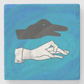 Shadow Duck op Blue Stenen Onderzetter (Voorkant)