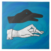 Shadow Duck op Blue Tegeltje (Voorkant)