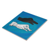 Shadow Duck op Blue Tegeltje (Zijkant)