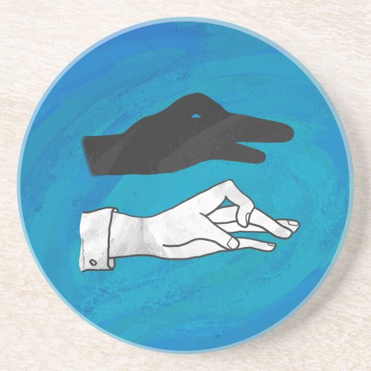 Shadow Duck op Blue Zandsteen Onderzetter (Voorkant)