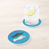 Shadow Duck op Blue Zandsteen Onderzetter (Zijkant)