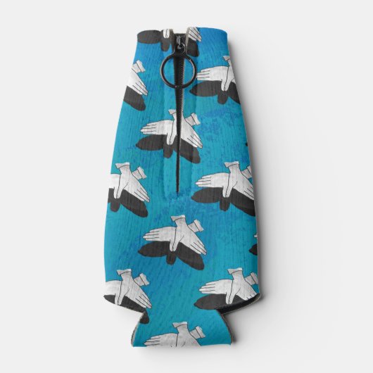 Shadow Eagle op Blue Flesjeskoeler (Achterkant)