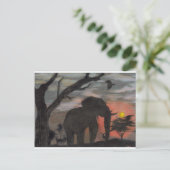 Shadow Elephant Briefkaart (Staand voorkant)