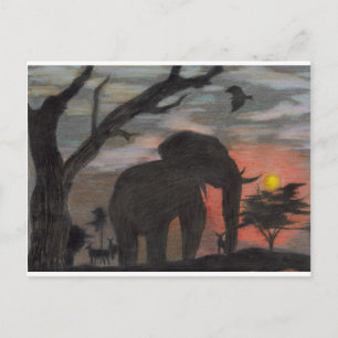 Shadow Elephant Briefkaart