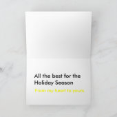 Shadow Elephant Christmas Kaart (Binnen)