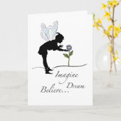 Shadow Fairy Aanmoediging Kaart (Gele Bloem)