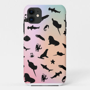Shadow Fish Shark Seal Whale Crab op de Galaxy Oce Case-Mate iPhone Case