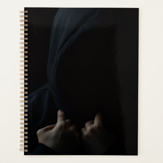 Shadow Gaze Hoodie – Dark Halloween Style Planner (Voorkant)