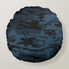 Shadow Gray Camo Rond Kussen