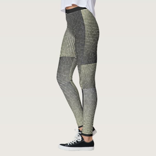 Shadow Grey Ash Net Style Pattern Vrouwen Mode Leggings (Links)