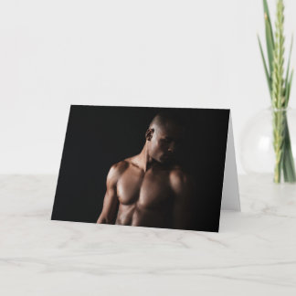 Shadow Hunk Hot Guy Greetings Card Kaart